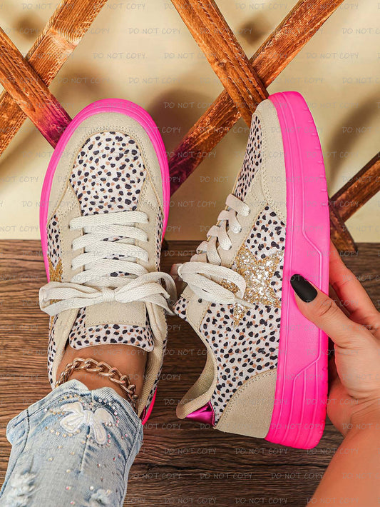 Leopard Sparkly Star Sneakers