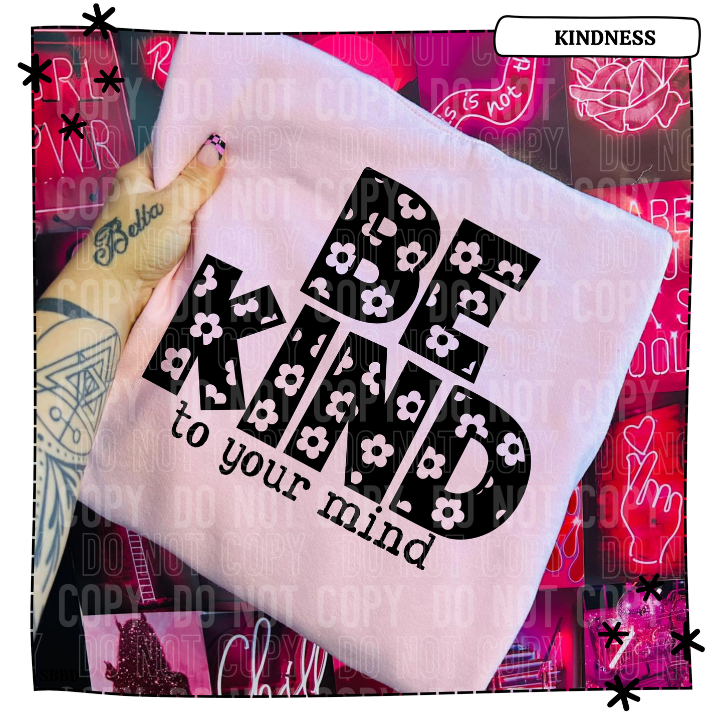 Be Kind Floral Black