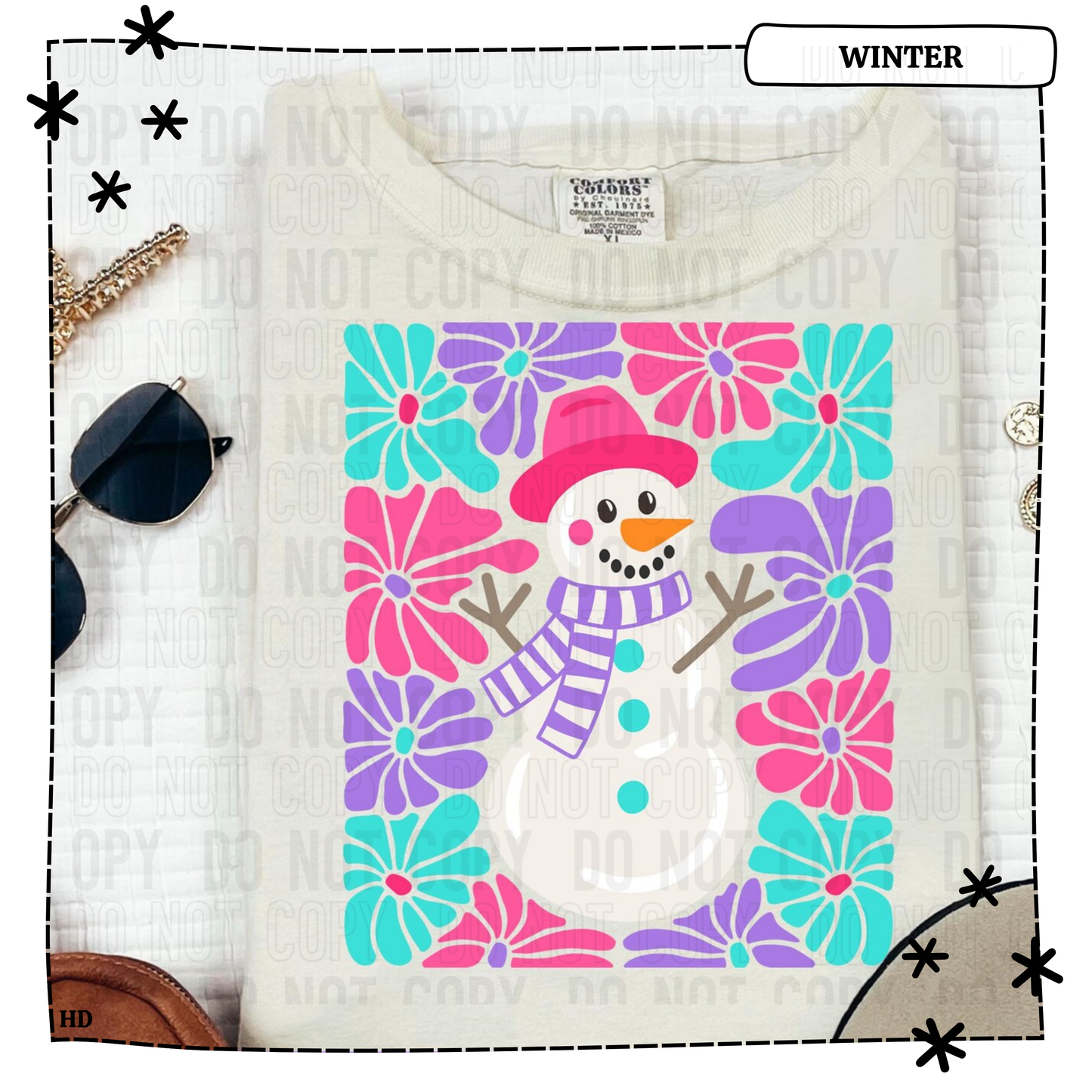 Multi color snowman