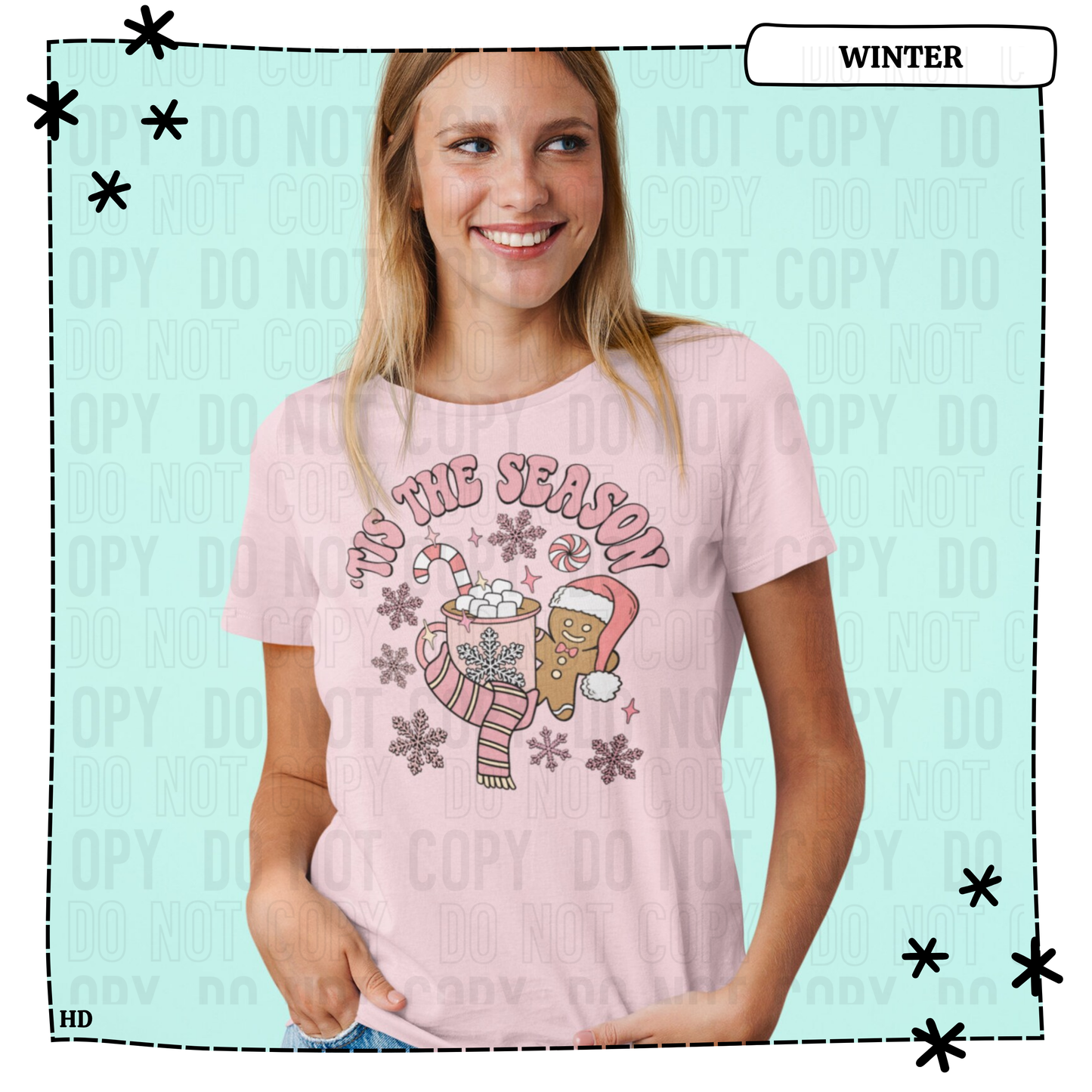 Tis The Season Pink Gingerbread