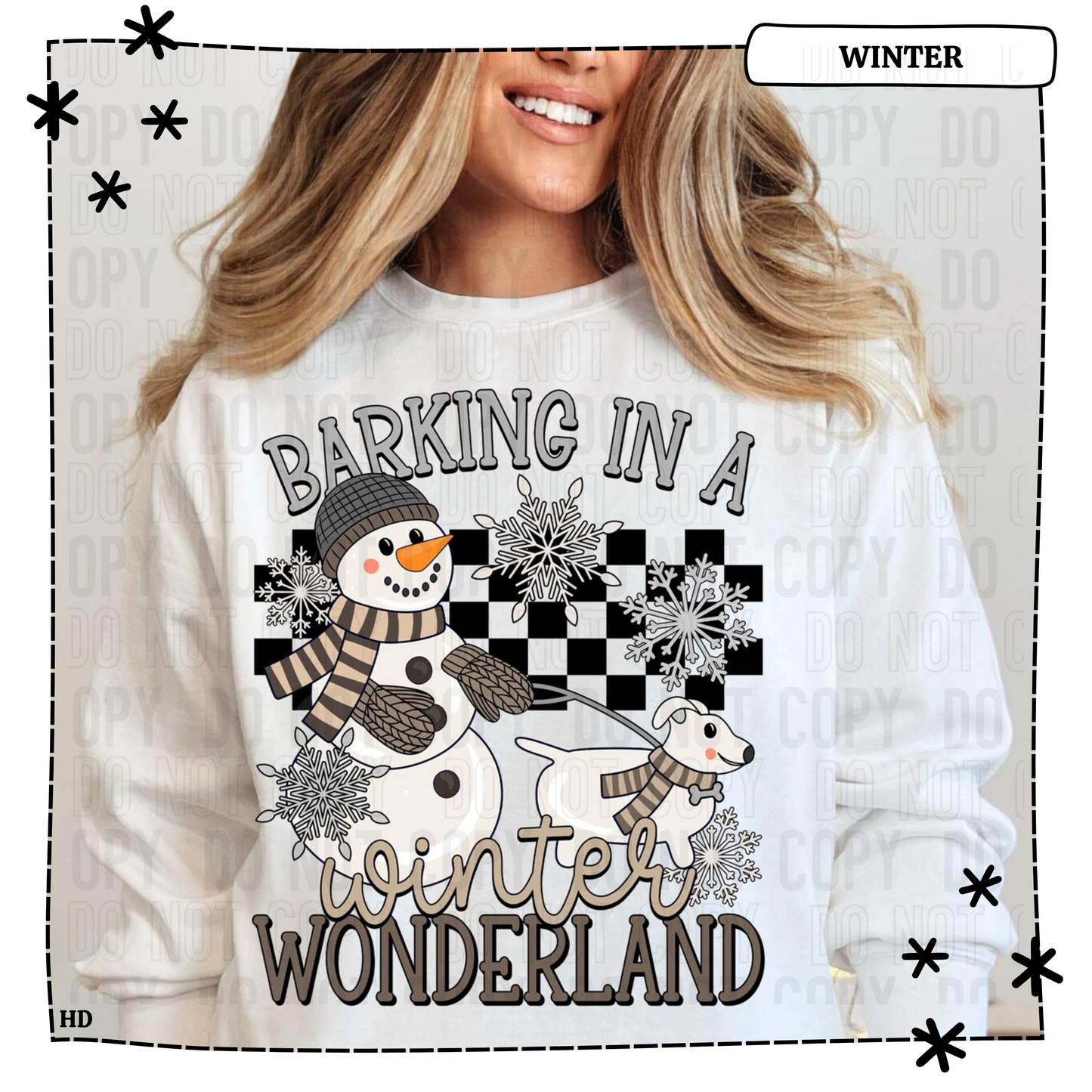 Barking In Winter Wonderland Brown