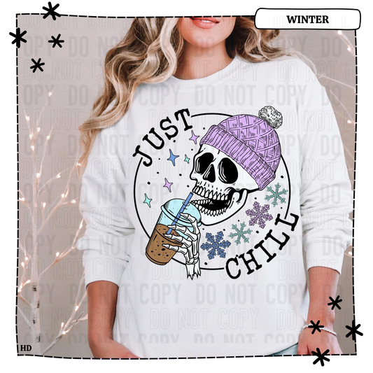 Just Chill Purple Beanie